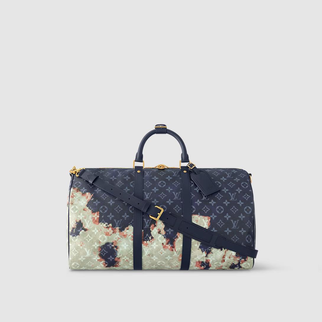 Túi Louis Vuitton Keepall Bandoulière 50 Monogram Nam Xanh Dương